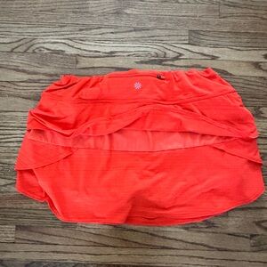 Athleta Bright Red Layered Mini Skirt